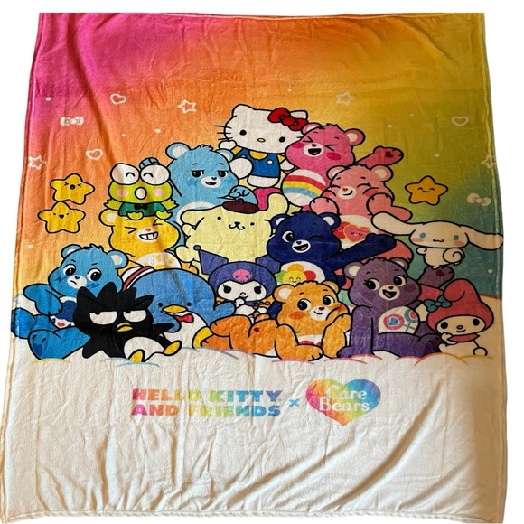 Hello Kitty & Friends X Care Bears Hello Kitty & Cheer Bear Plush Set & Blanket - Picture 3 of 3